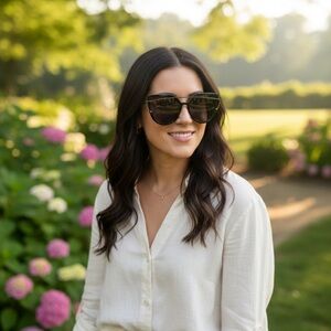 BLACK CAT EYE SUNGLASSES WITH METAL ACCENT (NON BRANDED)